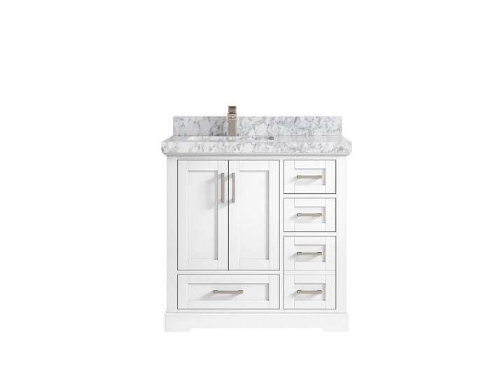 Boston 36 in. W x 22 in. D Left Offset Sink Bathroom Vanity - photo 13