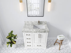 Boston 36 in. W x 22 in. D Right Offset Sink Bathroom Vanity - photo 12