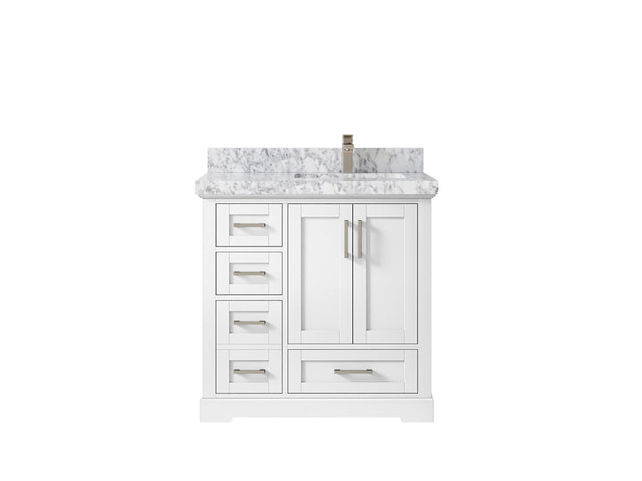 Boston 36 in. W x 22 in. D Right Offset Sink Bathroom Vanity - photo 13