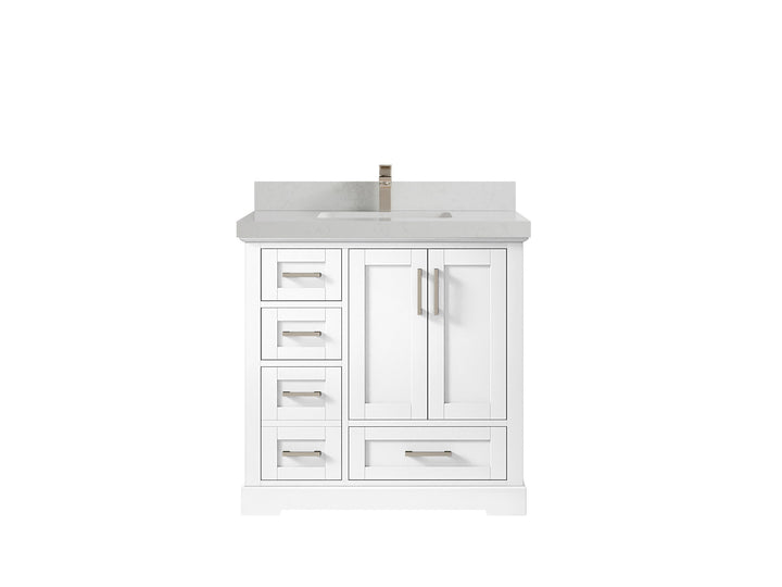 Boston 36" W x 22" D Center Sink Vanity for Modern Bathroom Spaces - photo 14