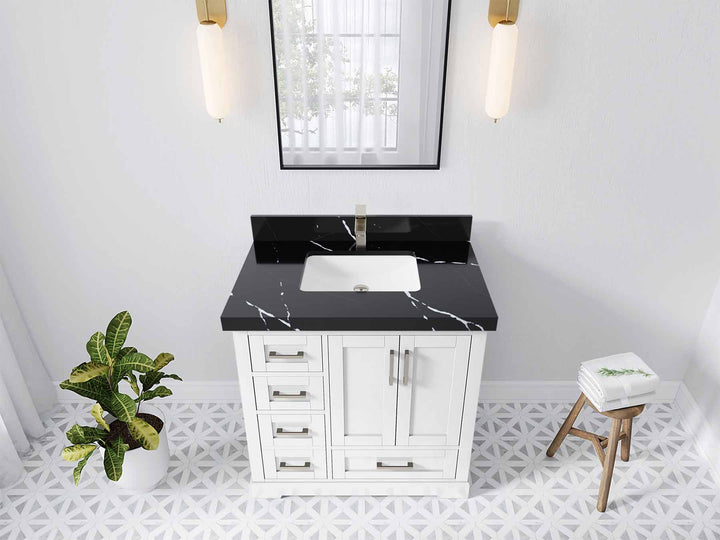 Boston 36" W x 22" D Center Sink Vanity for Modern Bathroom Spaces - photo 15