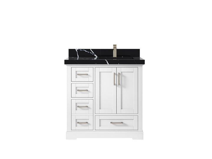 Boston 36 in. W x 22 in. D Right Offset Sink Bathroom Vanity - photo 17
