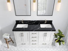 Boston 60 in. W x 22 in. D Double Sink Bathroom Vanity - photo 16