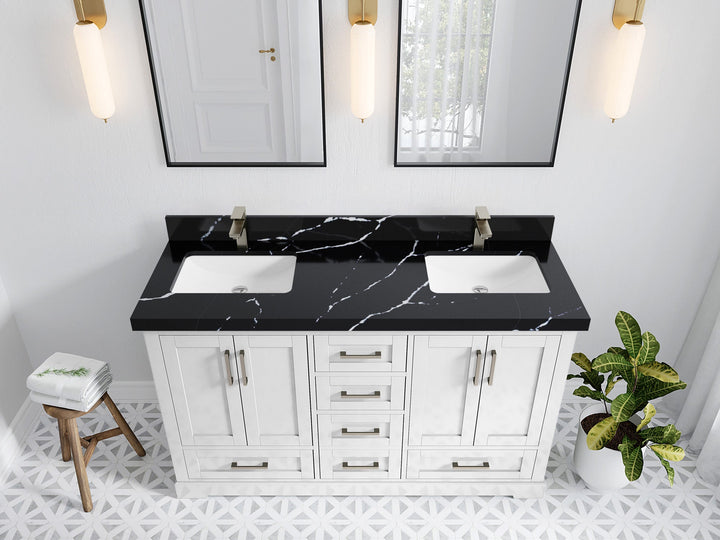 Boston 60 in. W x 22 in. D Double Sink Bathroom Vanity - photo 16
