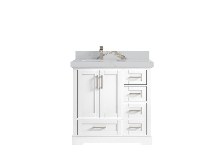 Boston 36 in. W x 22 in. D Left Offset Sink Bathroom Vanity - photo 19
