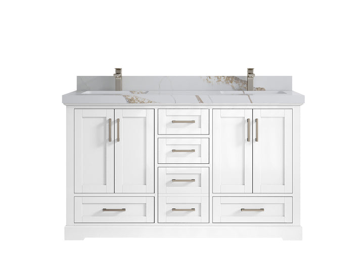 Boston 60 in. W x 22 in. D Double Sink Bathroom Vanity - photo 19