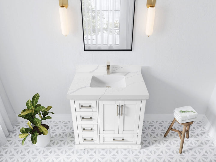 Boston 36" W x 22" D Center Sink Vanity for Modern Bathroom Spaces - photo 19
