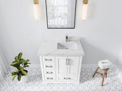 Boston 36 in. W x 22 in. D Right Offset Sink Bathroom Vanity - photo 20