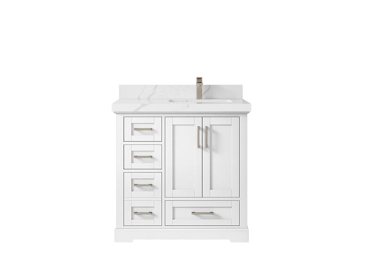 Boston 36 in. W x 22 in. D Right Offset Sink Bathroom Vanity - photo 21
