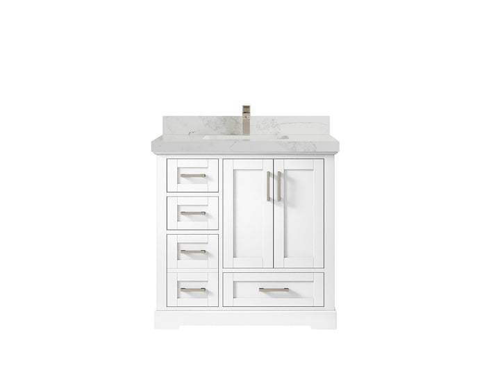 Boston 36" W x 22" D Center Sink Vanity for Modern Bathroom Spaces - photo 22
