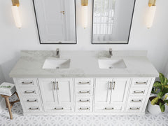 Boston 84 in. W x 22 in. D Double Sink Bathroom Vanity - photo 22