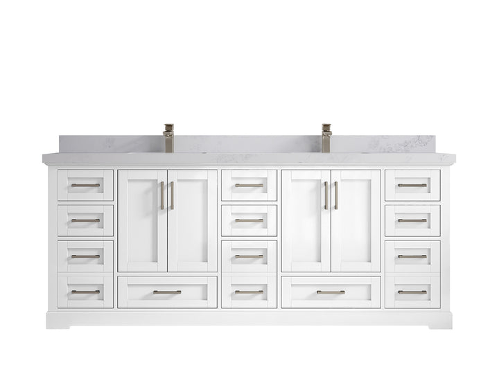 Boston 84 in. W x 22 in. D Double Sink Bathroom Vanity - photo 23