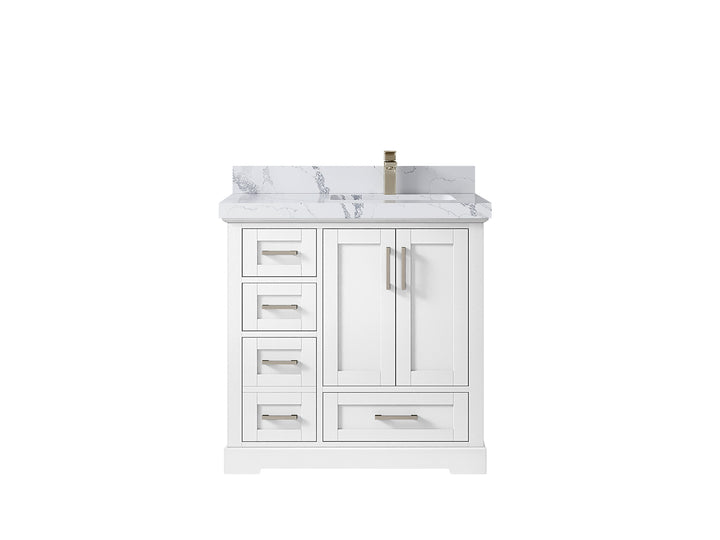 Boston 36 in. W x 22 in. D Right Offset Sink Bathroom Vanity - photo 25