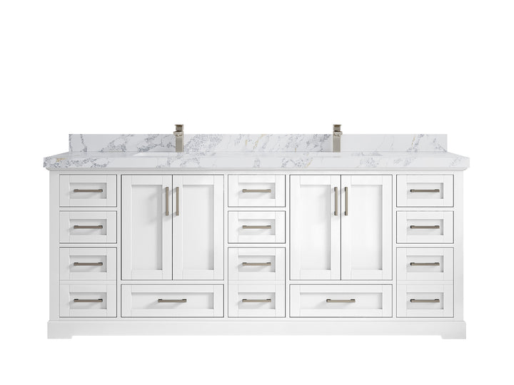 Boston 84 in. W x 22 in. D Double Sink Bathroom Vanity - photo 25
