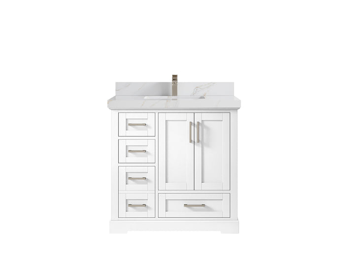 Boston 36" W x 22" D Center Sink Vanity for Modern Bathroom Spaces - photo 26