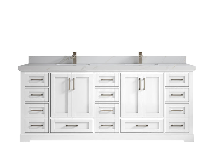 Boston 84 in. W x 22 in. D Double Sink Bathroom Vanity - photo 27