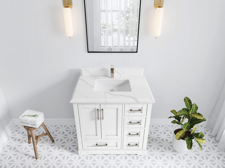 Boston 36 in. W x 22 in. D Center Sink Bathroom Vanity - photo 43