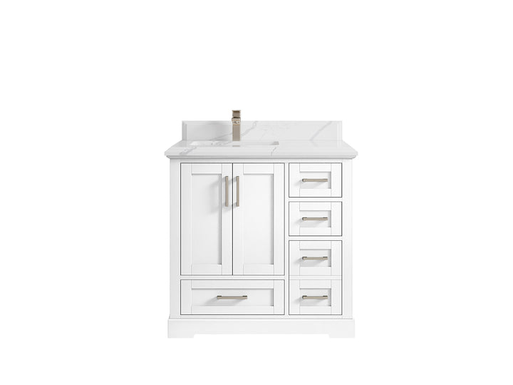 Boston 36 in. W x 22 in. D Left Offset Sink Bathroom Vanity - photo 45