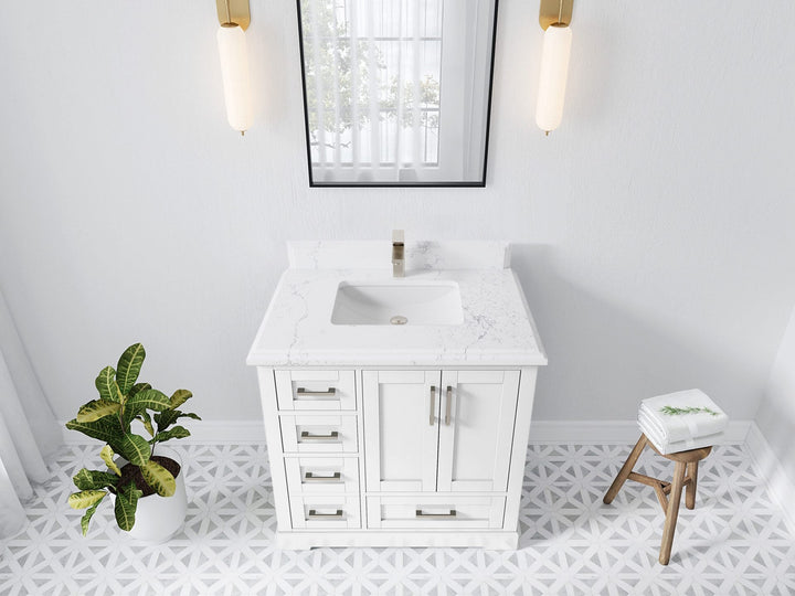 Boston 36" W x 22" D Center Sink Vanity for Modern Bathroom Spaces - photo 45