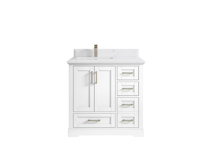 Boston 36 in. W x 22 in. D Left Offset Sink Bathroom Vanity - photo 33