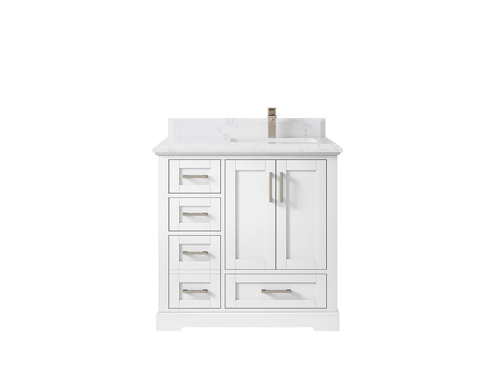 Boston 36 in. W x 22 in. D Right Offset Sink Bathroom Vanity - photo 47