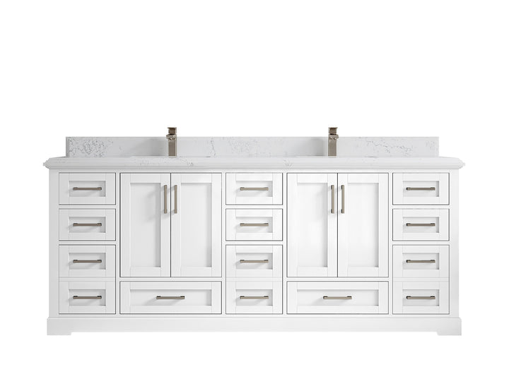 Boston 84 in. W x 22 in. D Double Sink Bathroom Vanity - photo 47