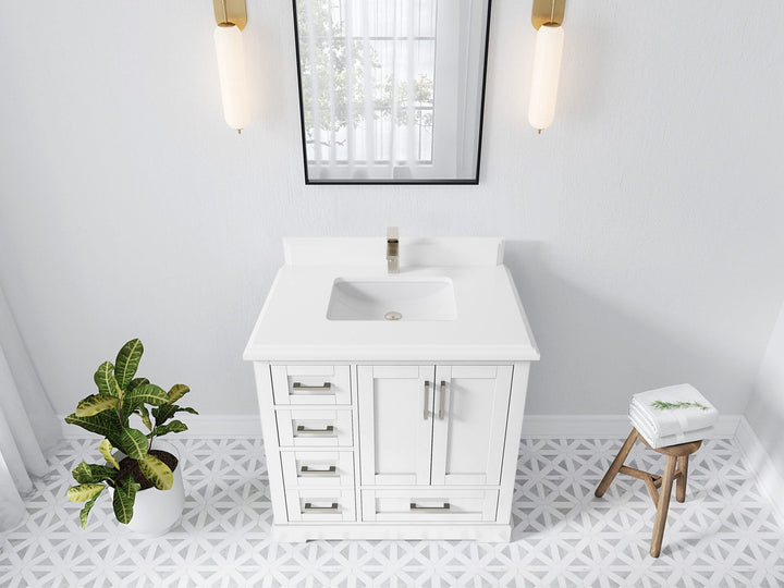 Boston 36" W x 22" D Center Sink Vanity for Modern Bathroom Spaces - photo 47