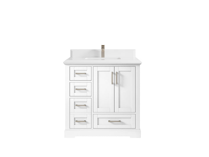 Boston 36" W x 22" D Center Sink Vanity for Modern Bathroom Spaces - photo 48