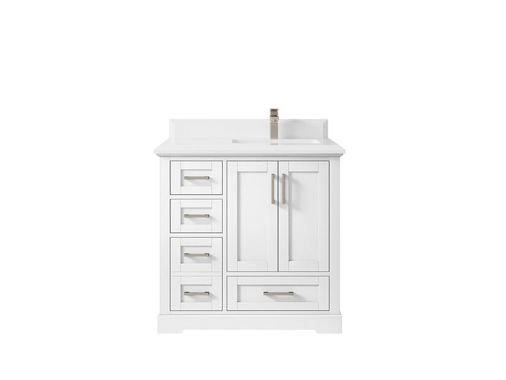 Boston 36 in. W x 22 in. D Right Offset Sink Bathroom Vanity - photo 49