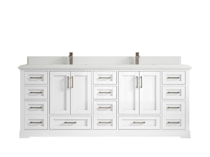 Boston 84 in. W x 22 in. D Double Sink Bathroom Vanity - photo 49