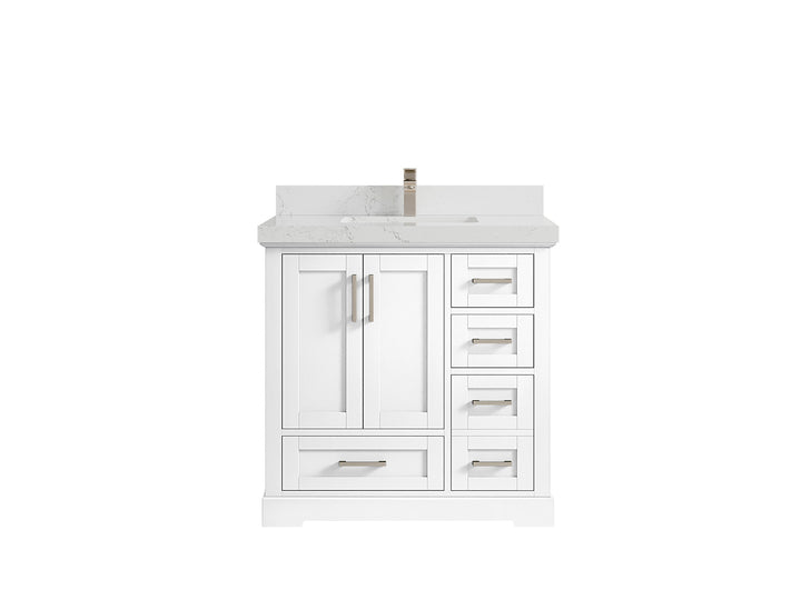 Boston 36 in. W x 22 in. D Center Sink Bathroom Vanity - photo 28