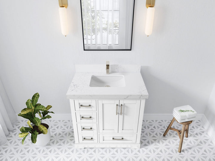 Boston 36" W x 22" D Center Sink Vanity for Modern Bathroom Spaces - photo 27