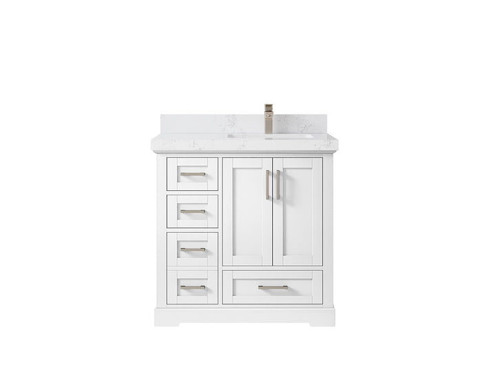 Boston 36 in. W x 22 in. D Right Offset Sink Bathroom Vanity - photo 29