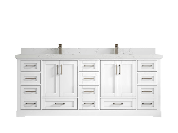 Boston 84 in. W x 22 in. D Double Sink Bathroom Vanity - photo 29