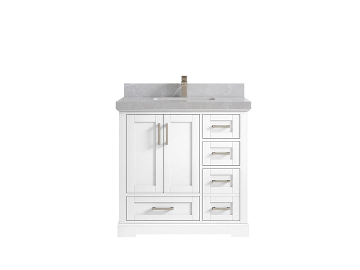 Boston 36 in. W x 22 in. D Center Sink Bathroom Vanity - photo 30