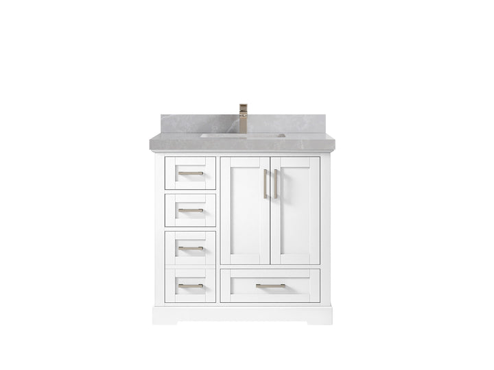 Boston 36" W x 22" D Center Sink Vanity for Modern Bathroom Spaces - photo 30