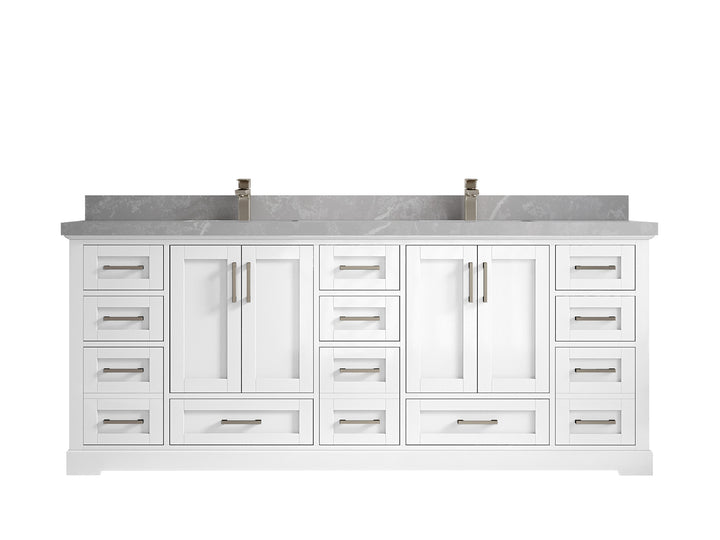 Boston 84 in. W x 22 in. D Double Sink Bathroom Vanity - photo 31