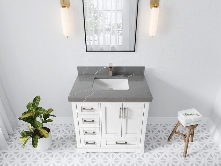 Boston 36" W x 22" D Center Sink Vanity for Modern Bathroom Spaces - photo 31