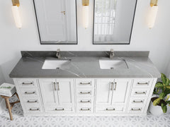 Boston 84 in. W x 22 in. D Double Sink Bathroom Vanity - photo 32