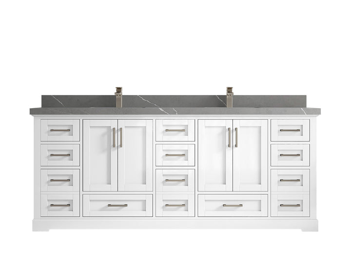 Boston 84 in. W x 22 in. D Double Sink Bathroom Vanity - photo 33