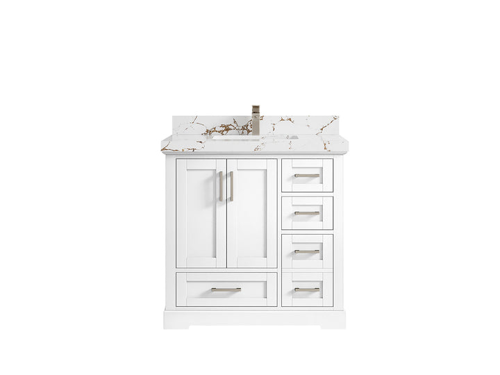 Boston 36 in. W x 22 in. D Center Sink Bathroom Vanity - photo 34