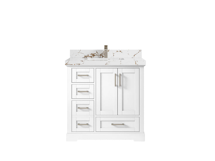 Boston 36" W x 22" D Center Sink Vanity for Modern Bathroom Spaces - photo 34