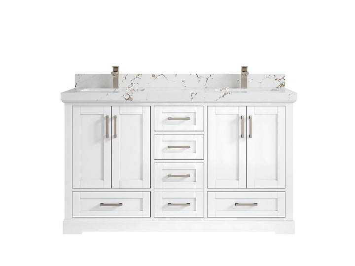 Boston 60 in. W x 22 in. D Double Sink Bathroom Vanity - photo 35
