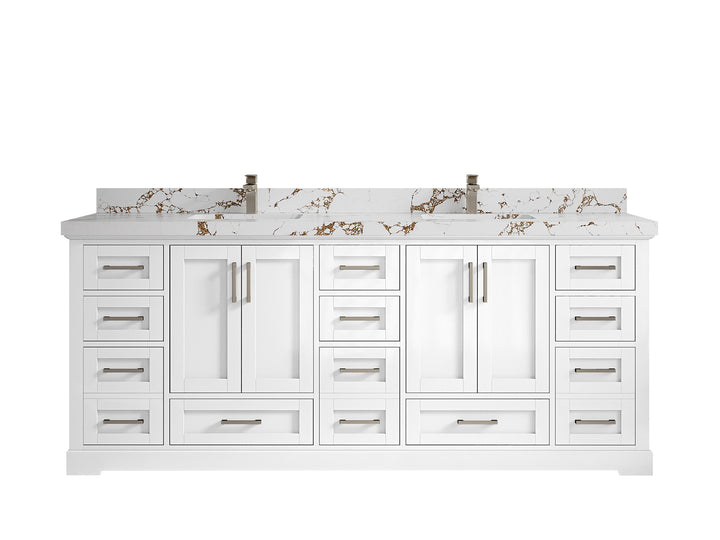 Boston 84 in. W x 22 in. D Double Sink Bathroom Vanity - photo 35
