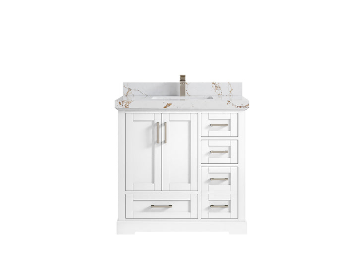 Boston 36 in. W x 22 in. D Center Sink Bathroom Vanity - photo 36