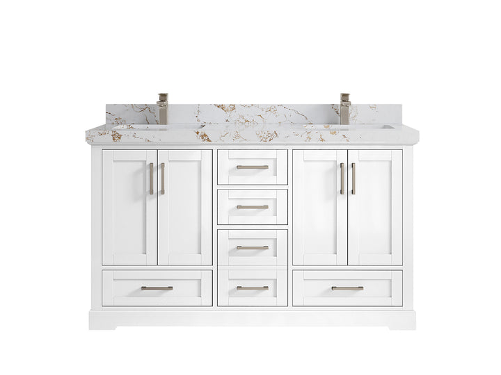 Boston 60 in. W x 22 in. D Double Sink Bathroom Vanity - photo 37