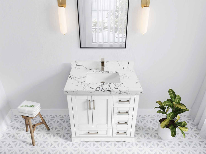 Boston 36 in. W x 22 in. D Center Sink Bathroom Vanity - photo 37