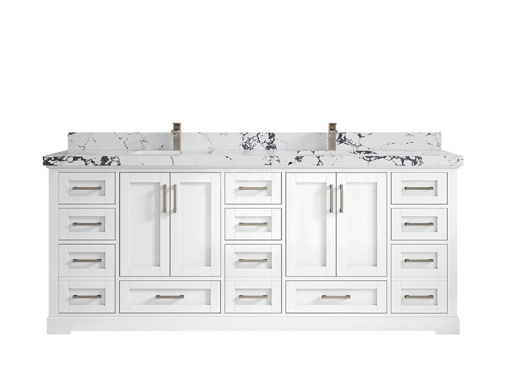 Boston 84 in. W x 22 in. D Double Sink Bathroom Vanity - photo 39
