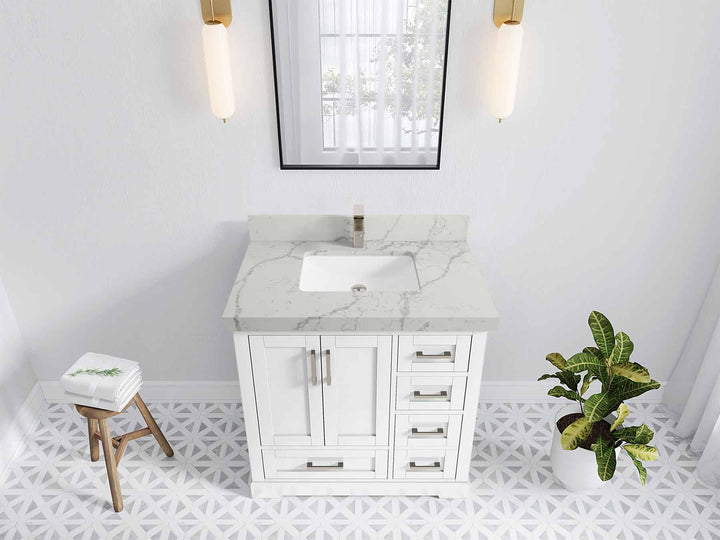 Boston 36 in. W x 22 in. D Center Sink Bathroom Vanity - photo 39