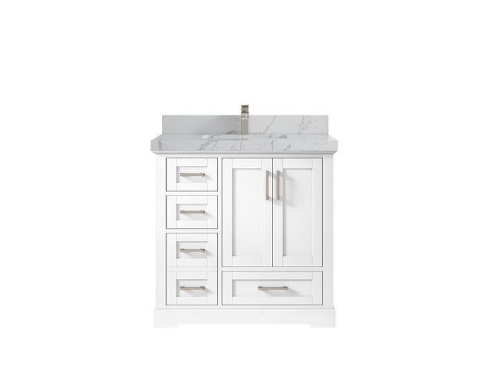 Boston 36" W x 22" D Center Sink Vanity for Modern Bathroom Spaces - photo 40